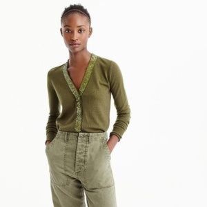 J.crew olive green sweater NWOT